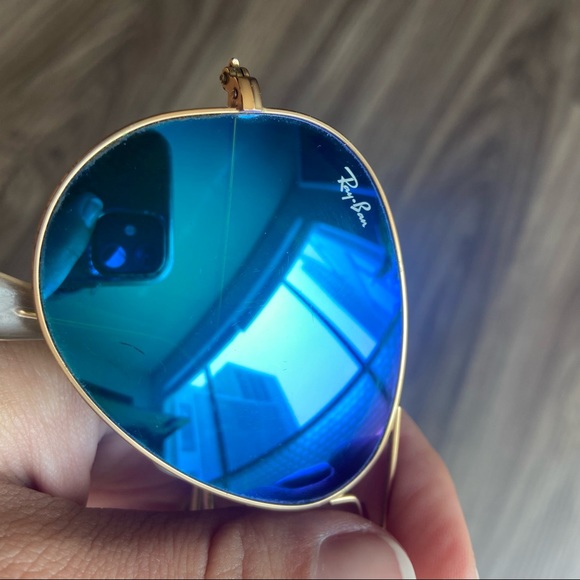 Ray Ban Aviator Flash Lenses (Blue) - Picture 4 of 4